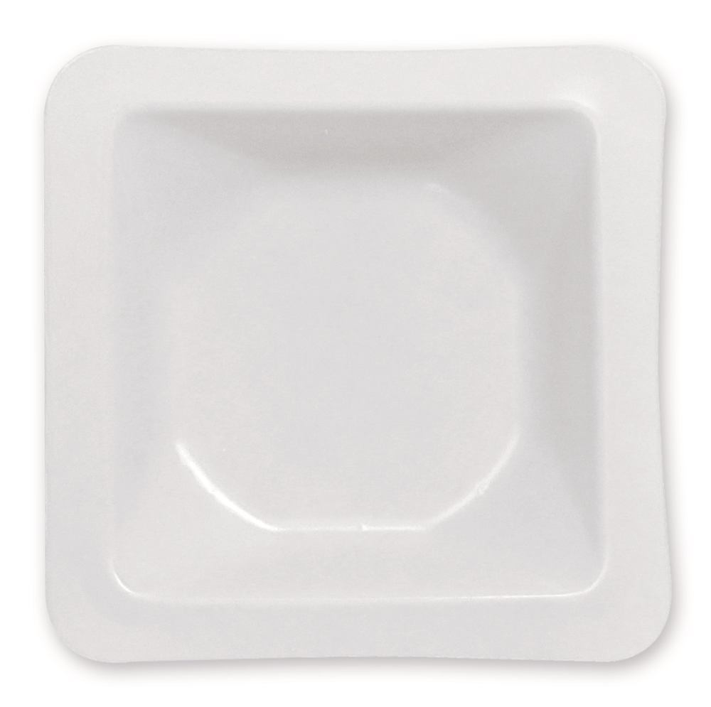 Rotilabo®disposable weigh. tray, antist., 8 ml, PS, white, L 46 x W 46 x H 8 mm - Luminix Health