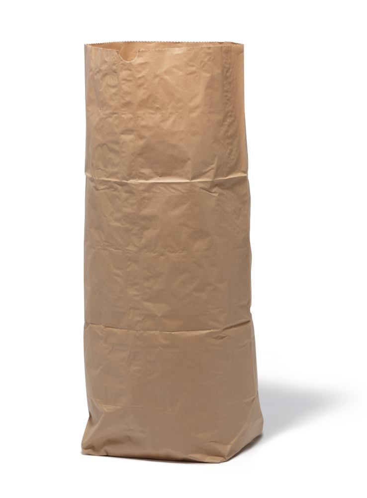 Refuse sacks paper, brown, 70 l,, 550 + 230 x 850 mm, 25 unit(s) - Luminix Health