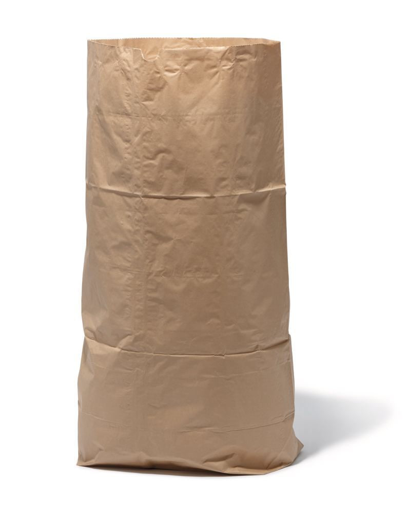 Refuse sacks paper, brown, 120 l,, 700 + 250 x 950 mm, 25 unit(s) - Luminix Health