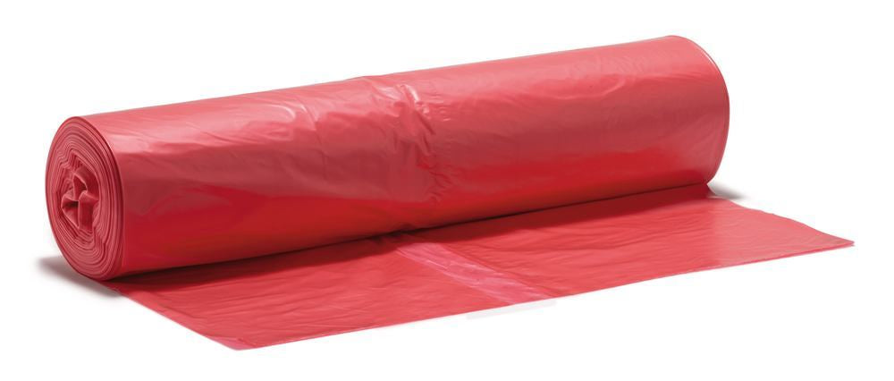 Refuse sacks red, HDPE,, 70 l, 575 x 1000 mm, 50 unit(s) - Luminix Health