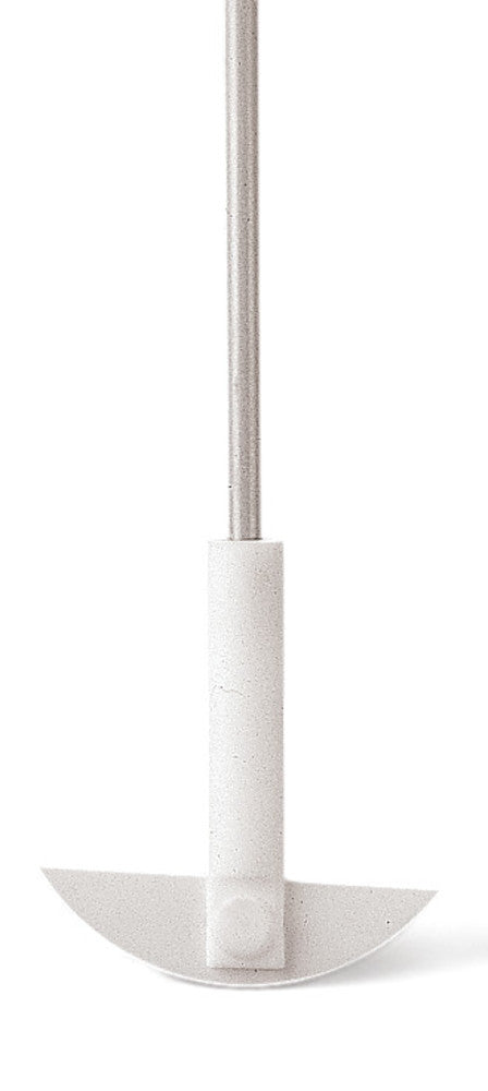 PTFE-Stirring blade, stain. steel,cresc., L 450mm, Ø chuck 8 mm,blade 90x24x3 mm - Luminix Health