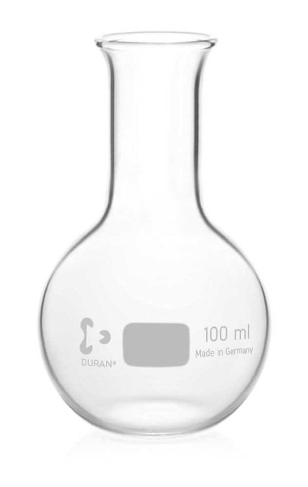 Flat-bottom flasks, DURAN®, narrow neck, 100 ml, 10 unit(s) - Luminix Health