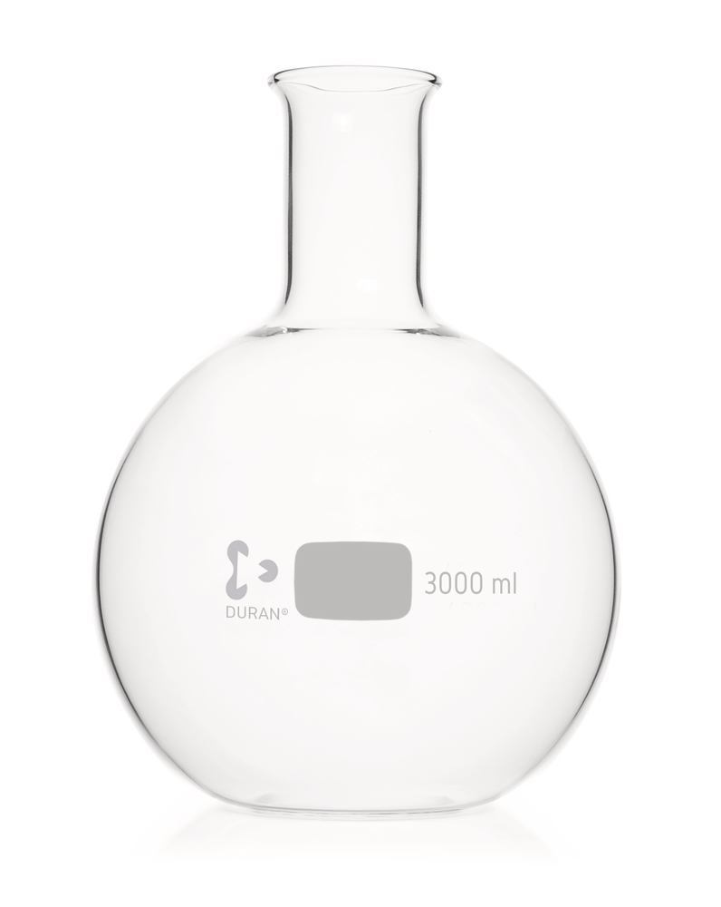 Flat-bottom flask, DURAN®, narrow neck, 3000 ml, 1 unit(s) - Luminix Health