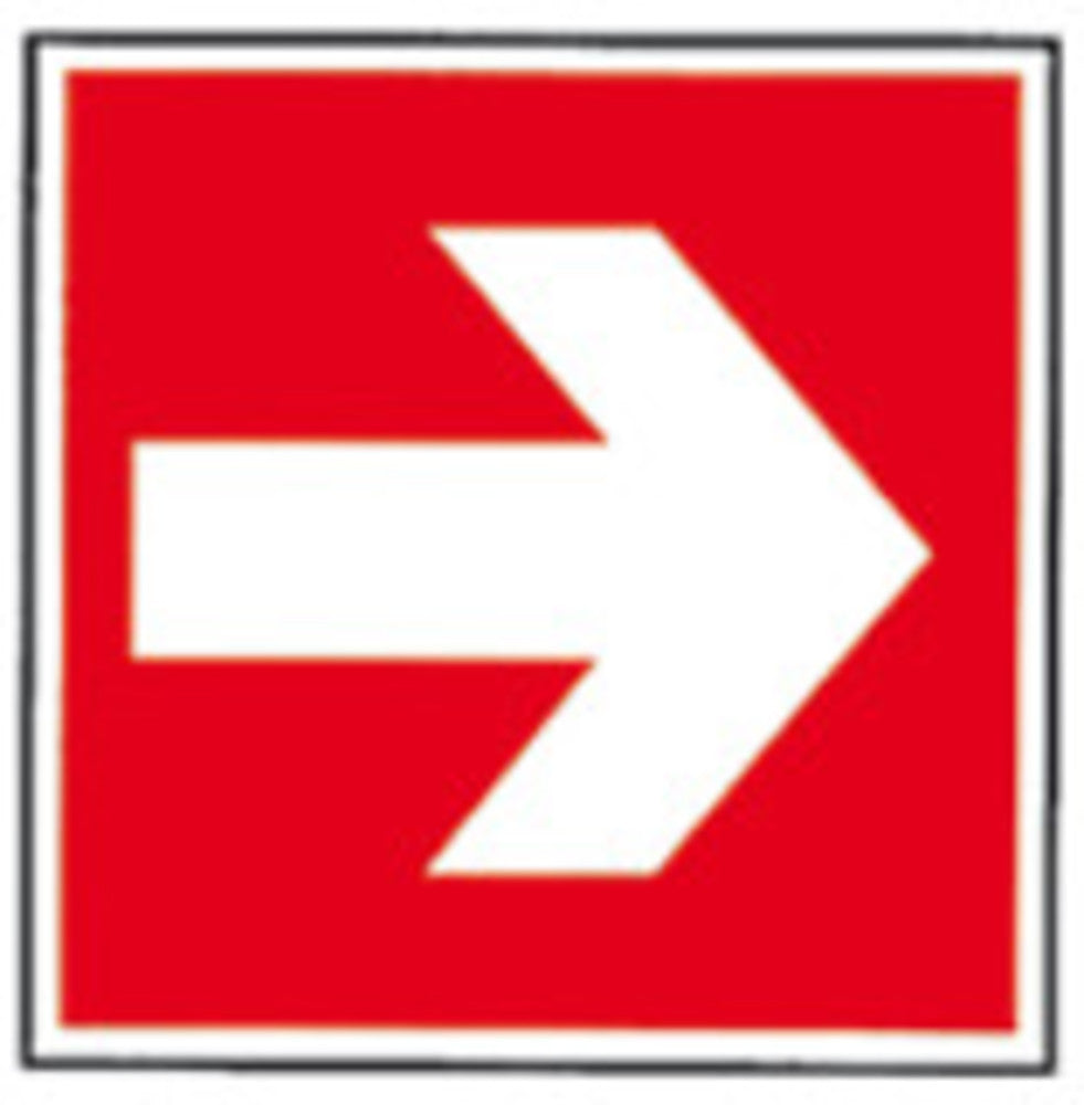 Fire protection sign, direction arrow, 200 x 200 mm, 1 unit(s) - Luminix Health