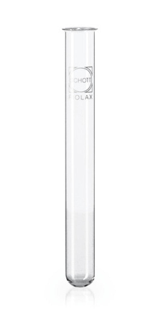 FIOLAX® test tubes, beaded rim, borosilic. glass 4.9, thin walled, 20 ml - Luminix Health