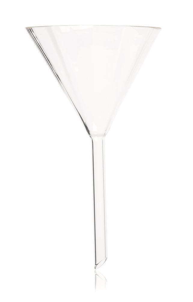 Analytical funnel, ribbed, DURAN®, rim-Ø outer 100 mm, L stem 100 mm, 1 unit(s) - Luminix Health