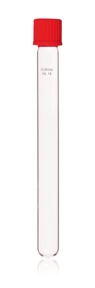 Culture tube with screw cap, DURAN®, thread GL 18, Ø 18 x L 180 mm, 50 unit(s) - Luminix Health