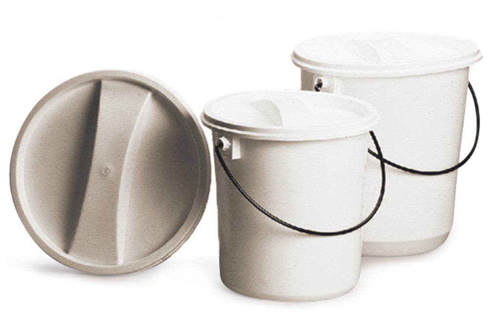Bucket with airtight lid, LDPE, 13,2 l, H 328/315 mm, 1 unit(s) - Luminix Health