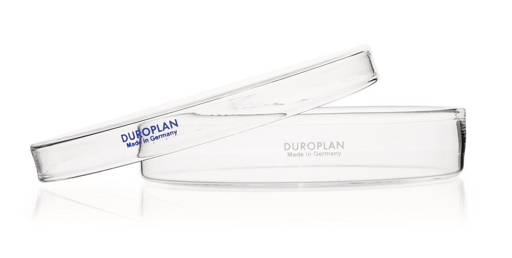 DUROPLAN® petri dishes, borosilicate gl., two pieces, Ø outer 150 mm, H 27 mm - Luminix Health