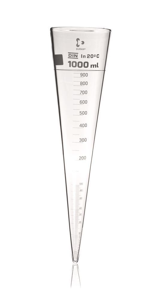 Imhoff sedimentation cone, DURAN®, graduated, 1000 ml, 1 unit(s) - Luminix Health