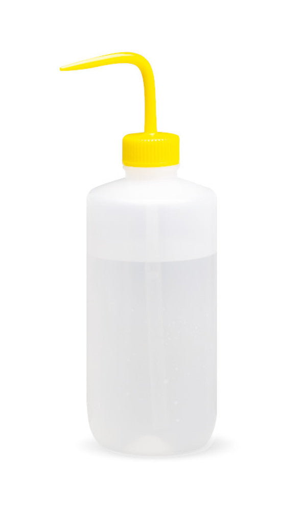 Wash bottle, LDPE, yellow coloured cap, 500 ml, 1 unit(s) - Luminix Health