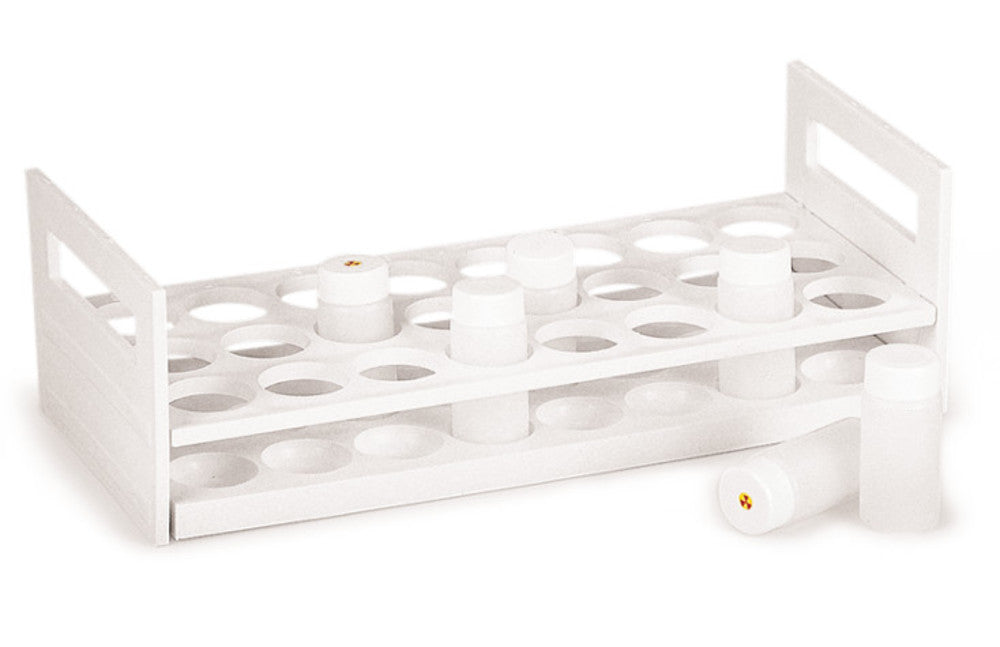 Rack for scintillation tubes, PP, L 298 x W 127 x H 95 mm, 24 holes, 1 unit(s) - Luminix Health
