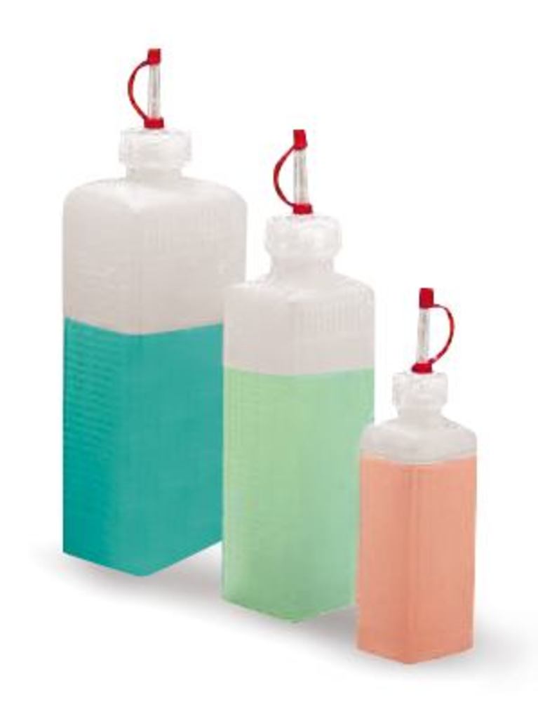 Narrow-neck, 4-edged bottles, HDPE, with dropper-lid, 500 ml, 10 unit(s) - Luminix Health