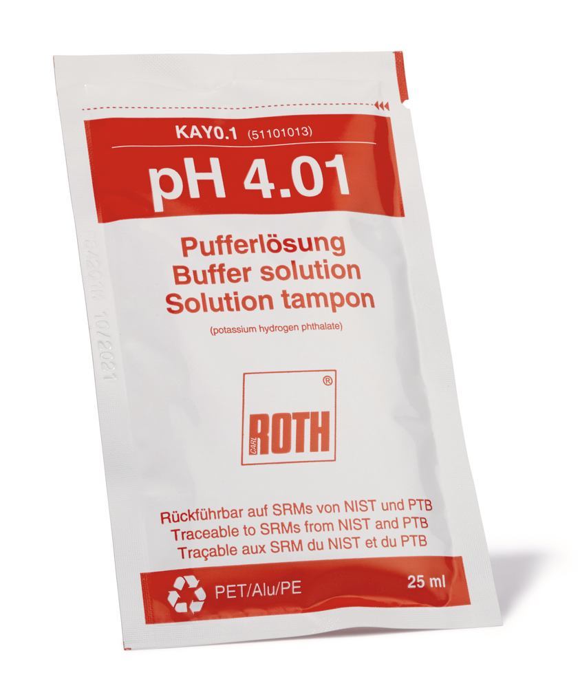 Rotilabo® pH buffer solutions, pH 4,01, in bags, 20 unit(s) - Luminix Health