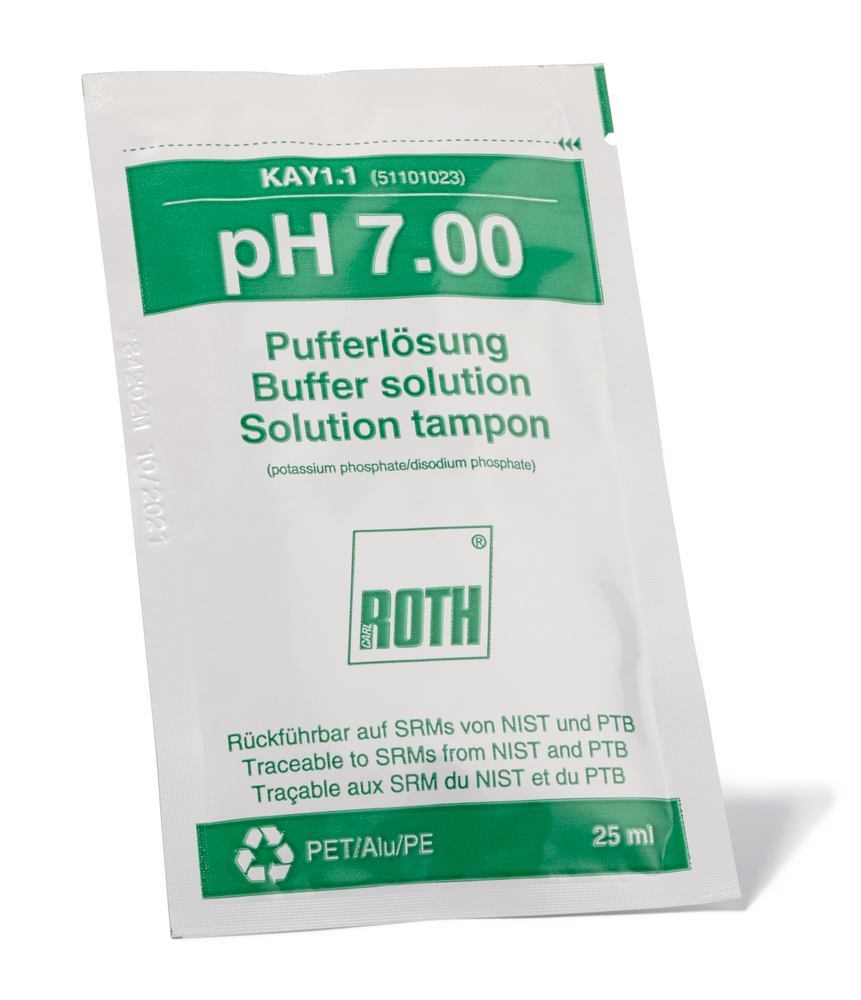 Rotilabo® pH buffer solutions, pH 7,0, in bags, 20 unit(s) - Luminix Health