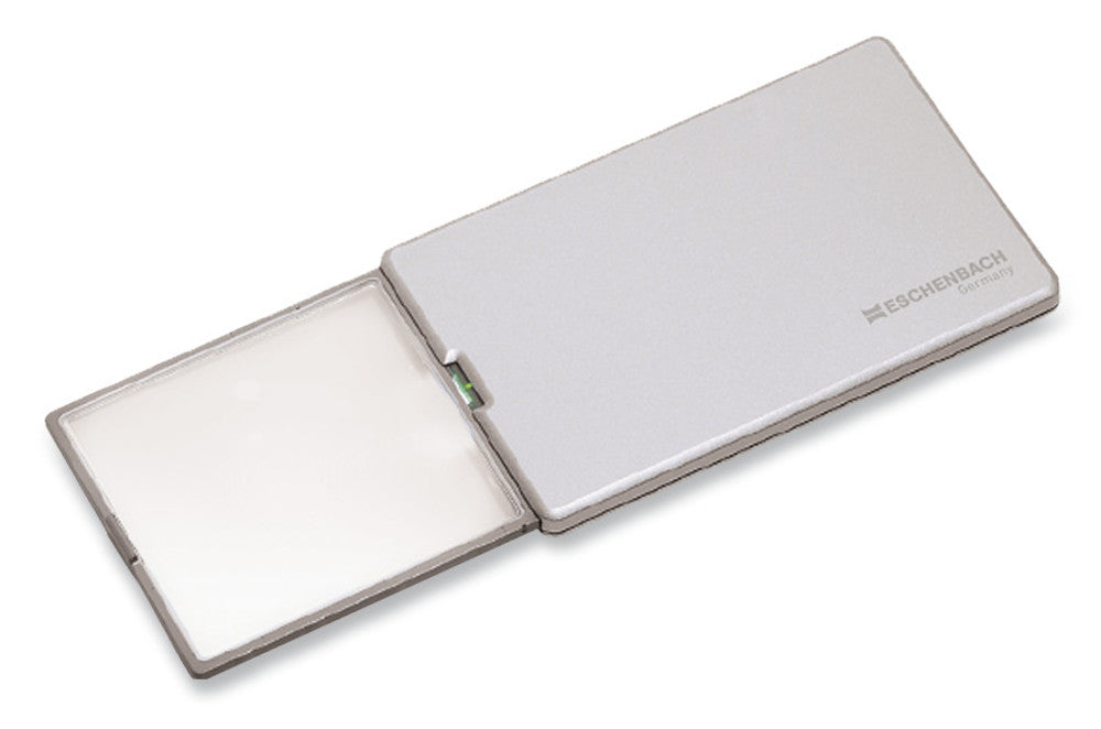 Illuminated pocket magnifier easyPOCKET, silver, magnification 3-times - Luminix Health