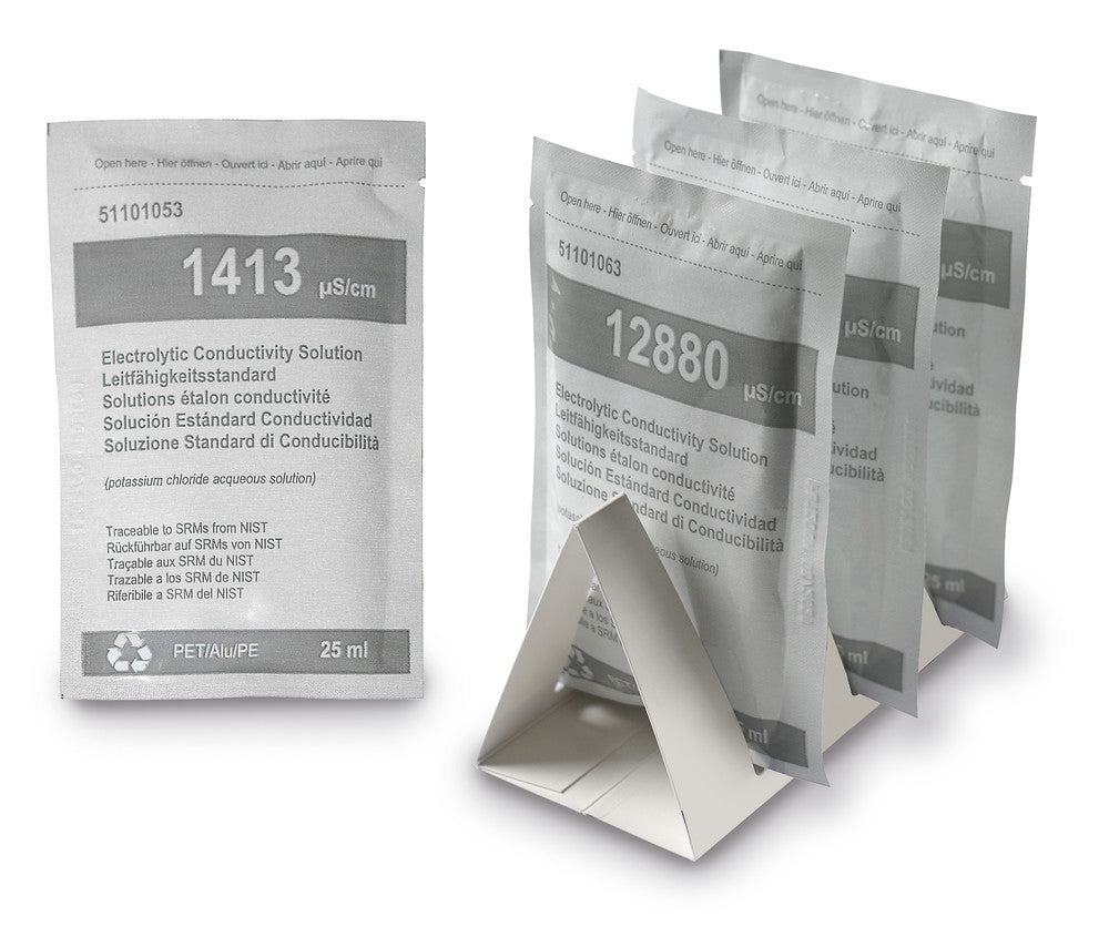 Conductivity standards,, 25 ml sachets, 1413 µS/cm,, 20 unit(s) - Luminix Health