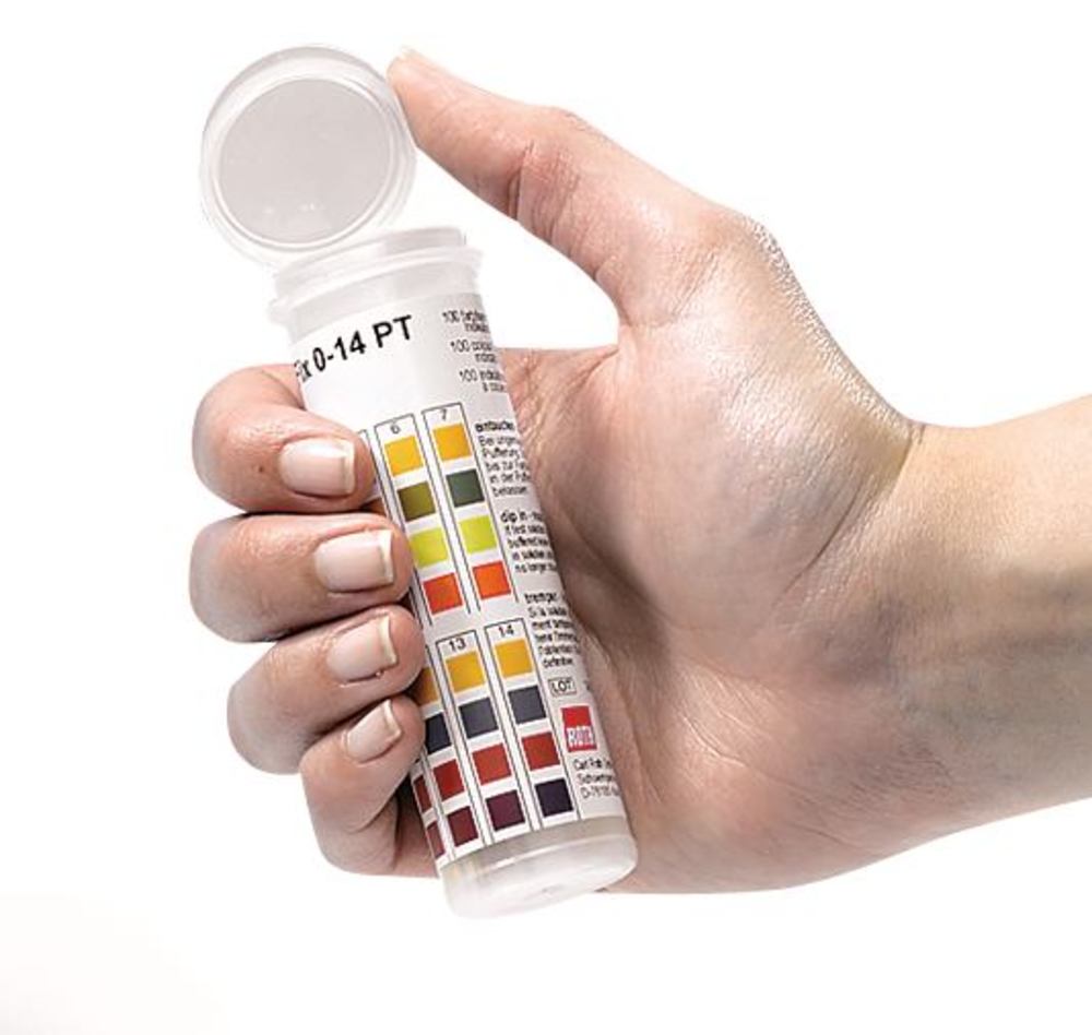 Universal indicator sticks pH-Fix, in round plastic box, pH 0 - 14, 100 unit(s) - Luminix Health