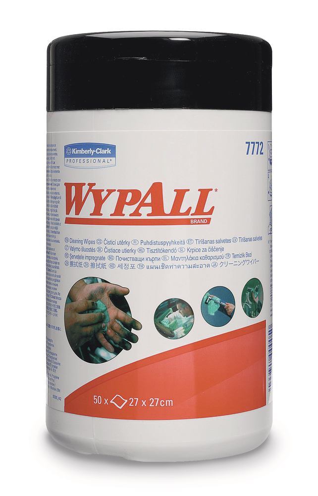 Wipes Wypall®, green, 1-ply, type 7772, 1 box x 50 wipes,, 1 unit(s) - Luminix Health