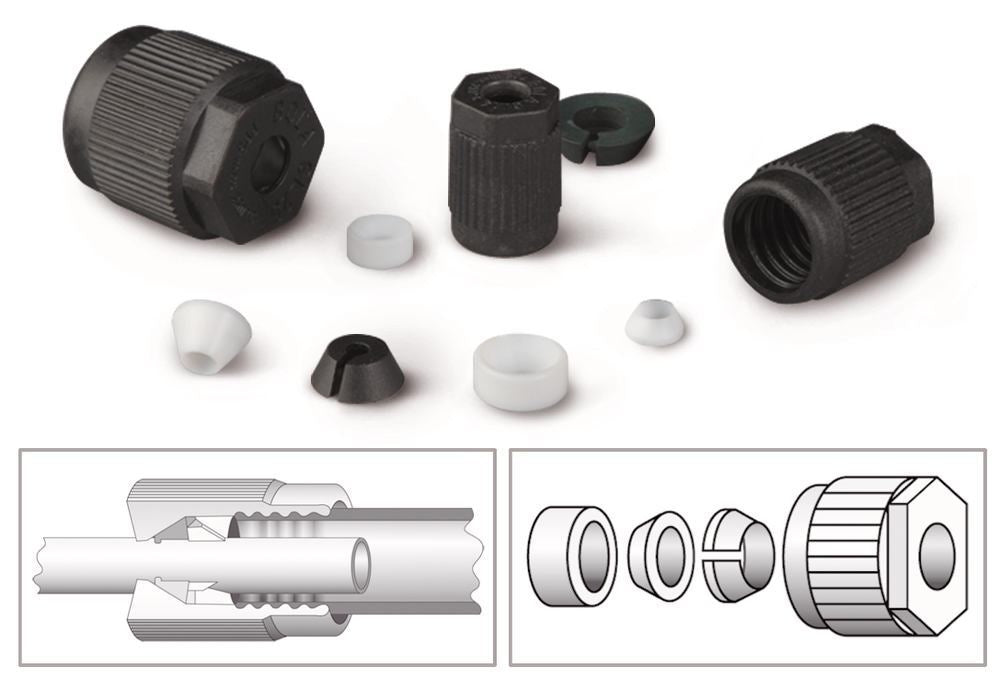 HT laboratory screw joint, GL 14,, for hose outer Ø 8.0, 1 unit(s) - Luminix Health
