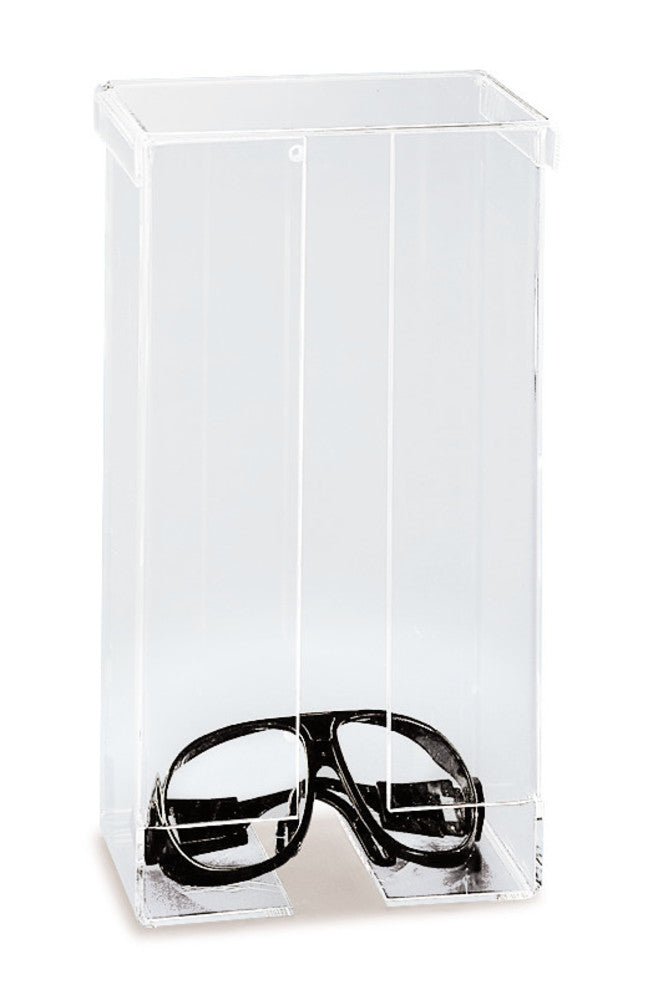 Safety glasses dispenser, acrylic glass, W 170 x D 75 x H 390 mm, 1 unit(s) - Luminix Health