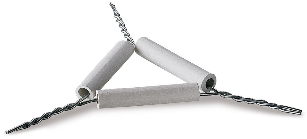 ROTILABO® triangles for crucibles, steel, clay pipe length 80 mm, 5 unit(s) - Luminix Health