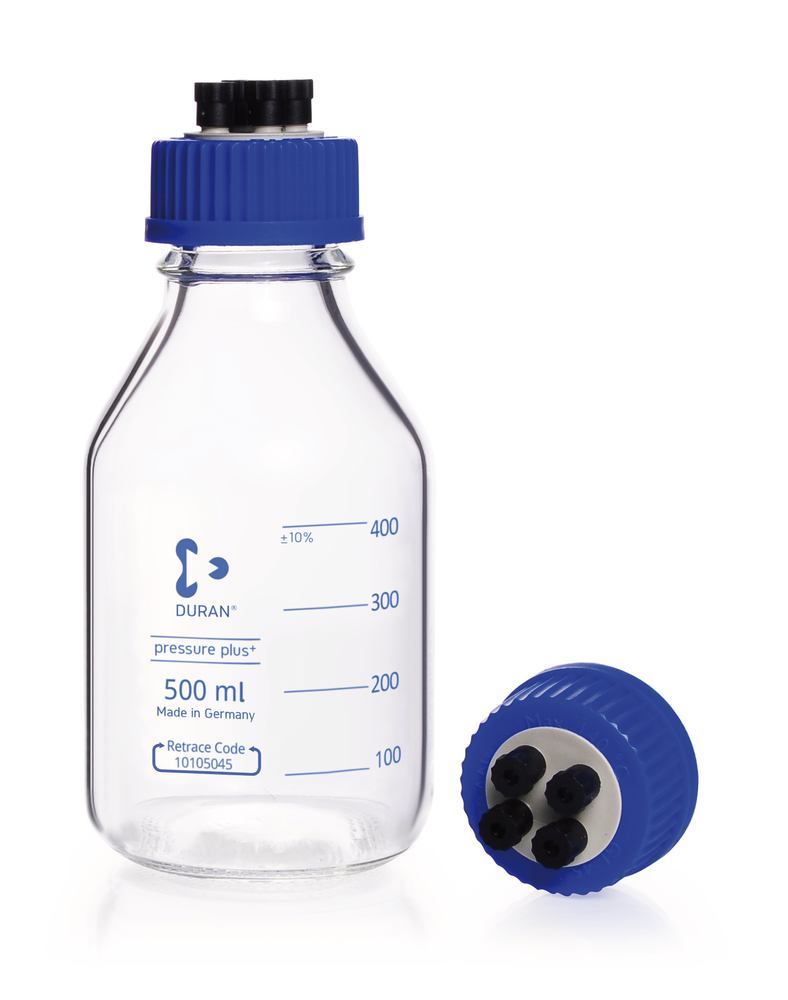 HPLC-bottles, 500 ml, DURAN®, HPLC-screw cap, GL 45, 2 unit(s) - Luminix Health