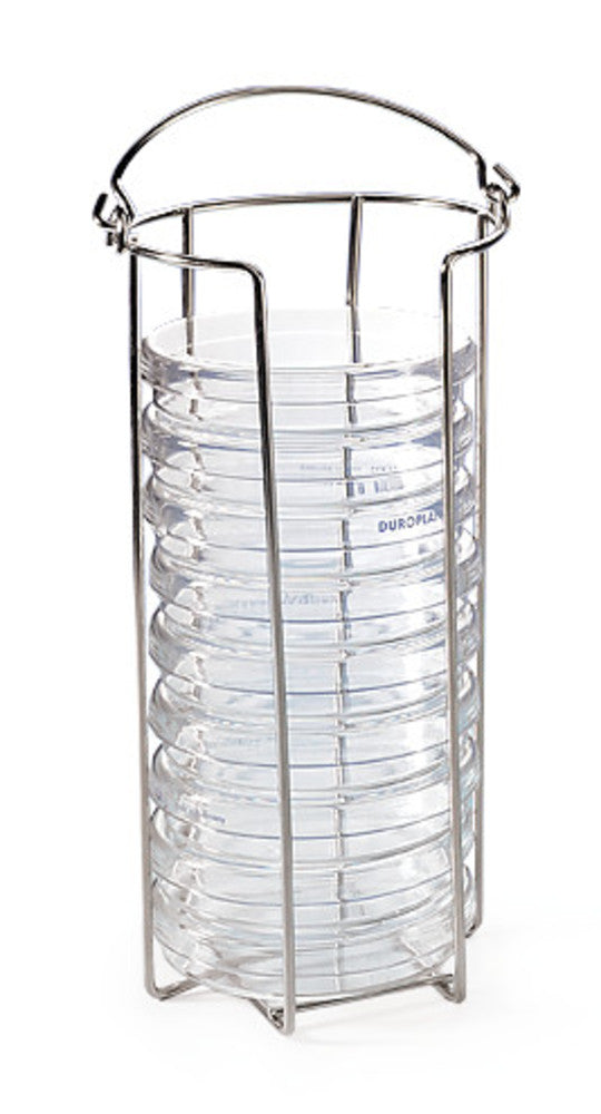Rotilabo®-stands for petri dishes, high grade steel, f. 10 dishes, Ø 100 mm - Luminix Health