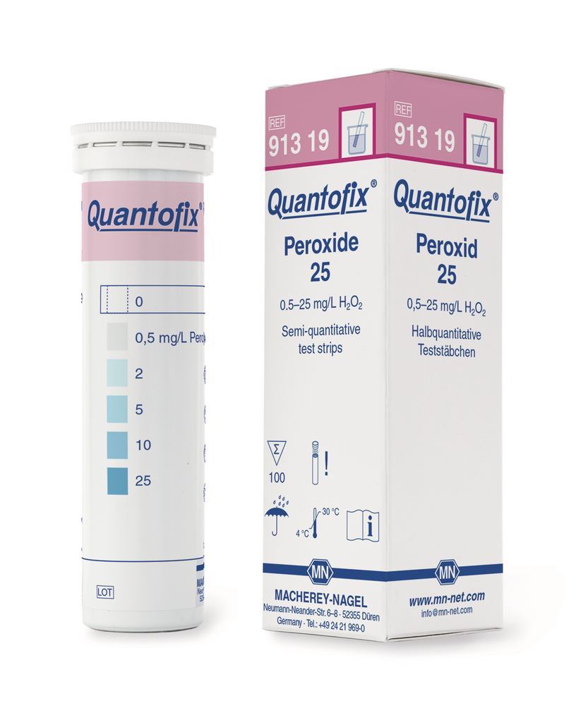 Quantofix® test strips, peroxide I, L 95 x W 6 mm, 100 unit(s) - Luminix Health