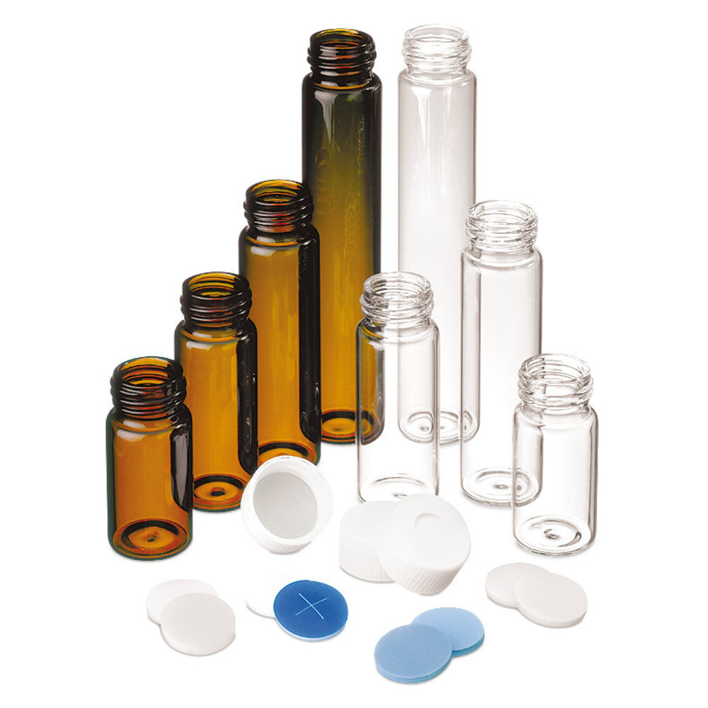 Rotilabo®-screw neck ND24 vials (EPA), 40 ml, brown glass, Ø 27.5 x 95 mm - Luminix Health