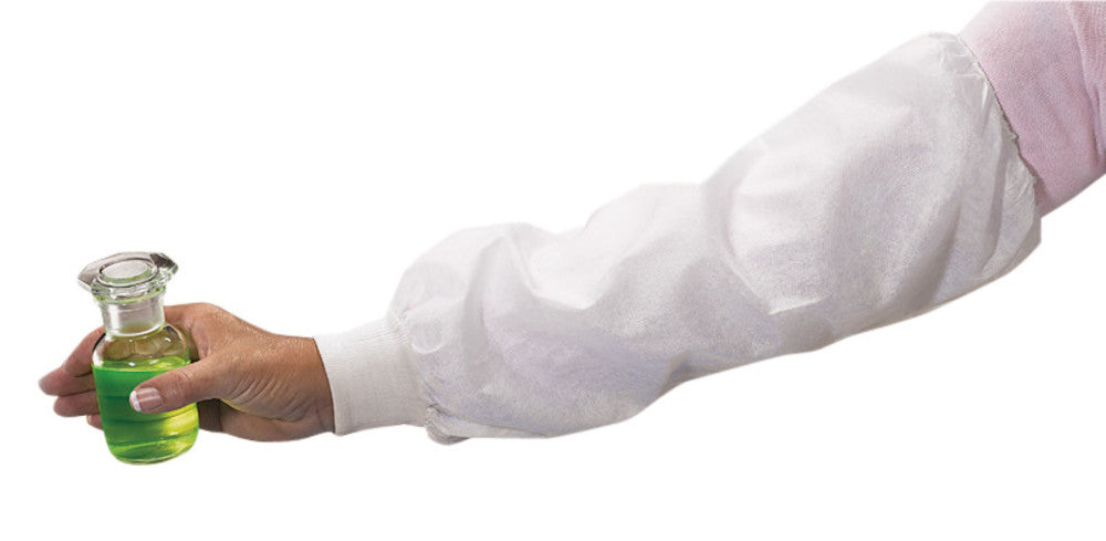 Protective sleeves, Typ 2, air-permeable, white L 45cm, SMS-fleece, 100 unit(s) - Luminix Health