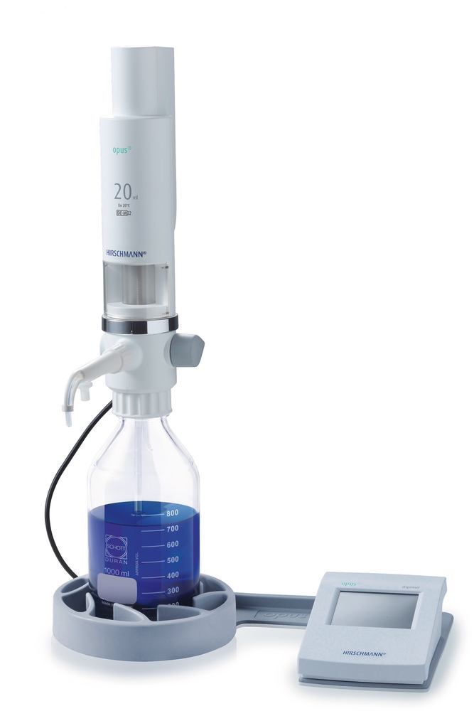 Digital dispenser opus® dispenser 20 ml, 0.1 to 200 ml, < 1µl, W 63xD 80xH 320mm - Luminix Health