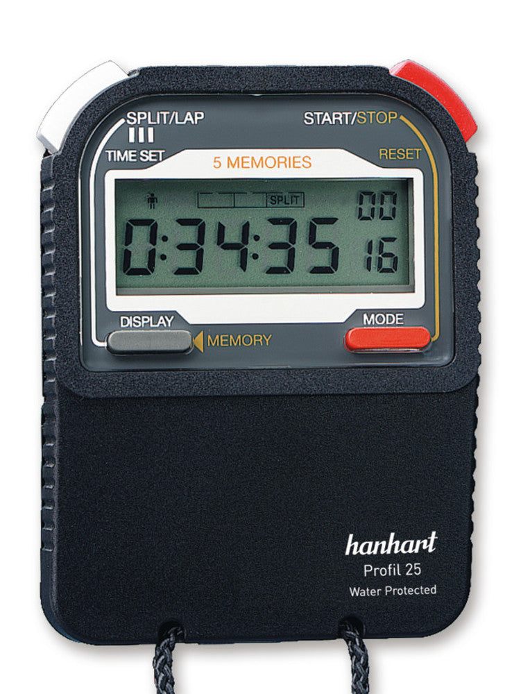 Stopwatch w. calibrat. certificate, ABS, max. 9 h 59 min, L 82 x W 61 x D 28 mm - Luminix Health