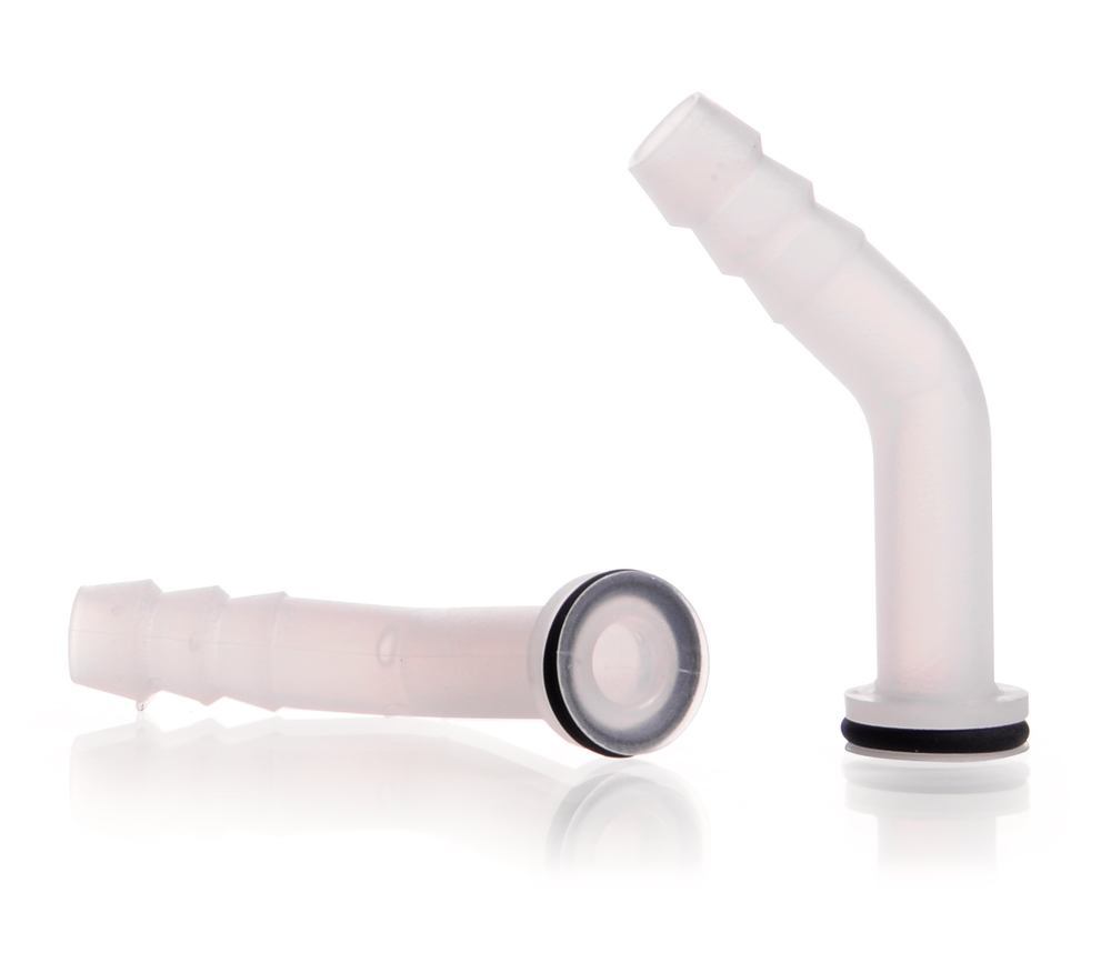 Olives, PP, bent, -40 to +140 °C, GL 18, outer Ø 10.8 mm, inner Ø 6.8 mm - Luminix Health