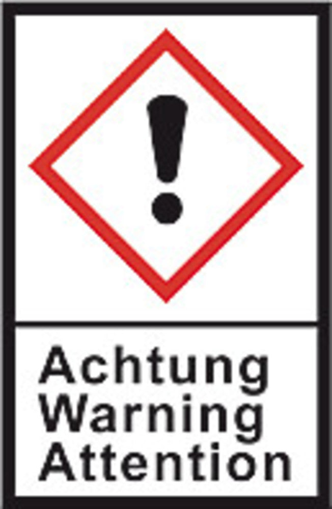 GHS-warning labels, PE-foil, GHS07, warning, exclamat. mark 100µm, 22x30 mm - Luminix Health