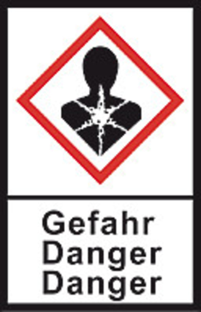 GHS-warning labels, PE-foil, GHS09, danger, health hazard, 100 µm, 22x30mm - Luminix Health