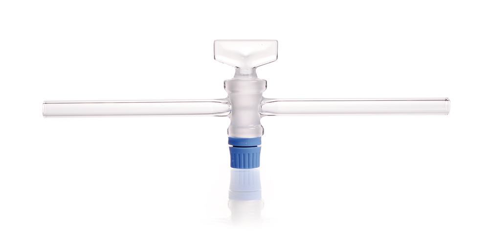 One-way tap, SBW-glass cock plug, DURAN®, joint 12.5, pipe-Ø 8mm, bore 2mm - Luminix Health