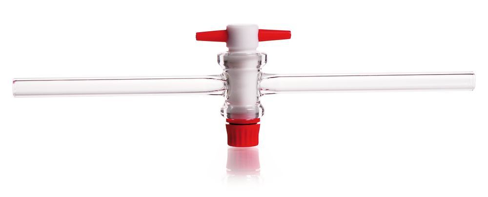 Single way stopcocks, DURAN®, PTFE-cock, f. joint 14.5, pipe-Ø 9 mm - Luminix Health