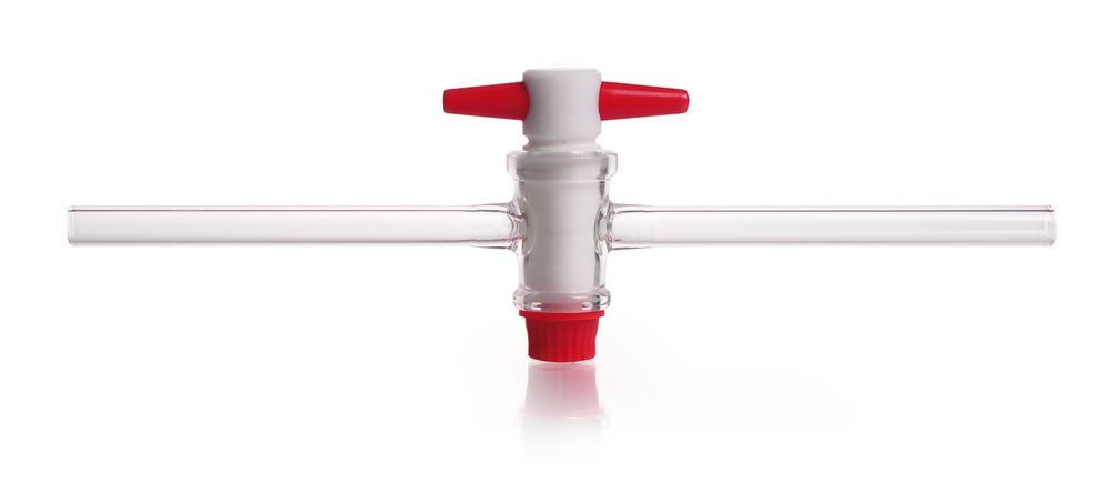 Single way stopcocks, DURAN®, PTFE-cock, f. joint 18.8, pipe-Ø 10 mm - Luminix Health