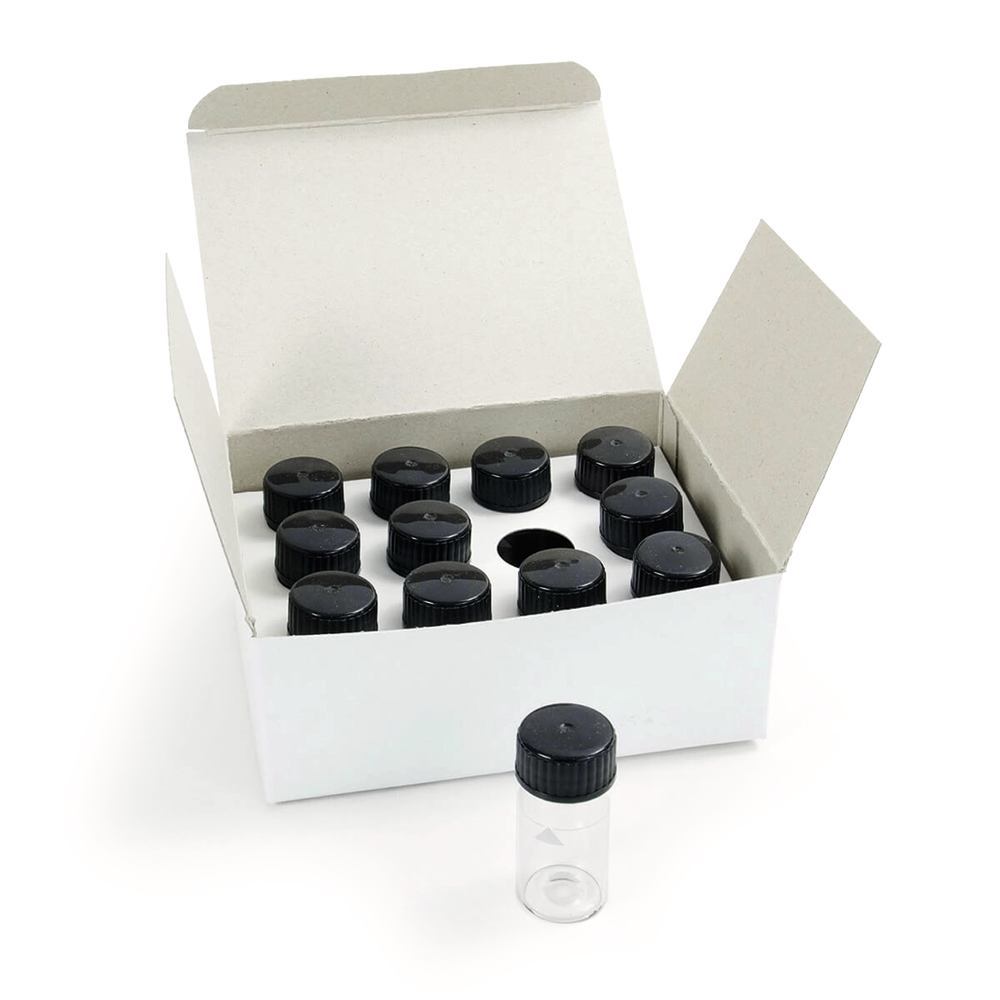 Set of measuring cuvettes with black lid, H 55 mm, Ø 24 mm, for TB 211 IR - Luminix Health