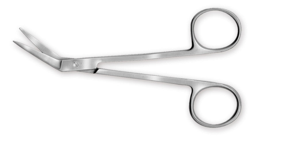 Dissecting scissors, angled, corr.-free stainl. steel 18/8, L 115 mm, 1 unit(s) - Luminix Health
