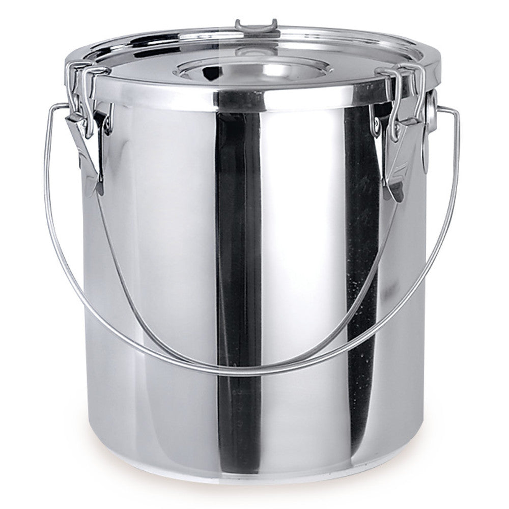Carrier bucket, stainless steel 18/10, 10.5 l, Ø 240 mm, H 250 mm, 1 unit(s) - Luminix Health