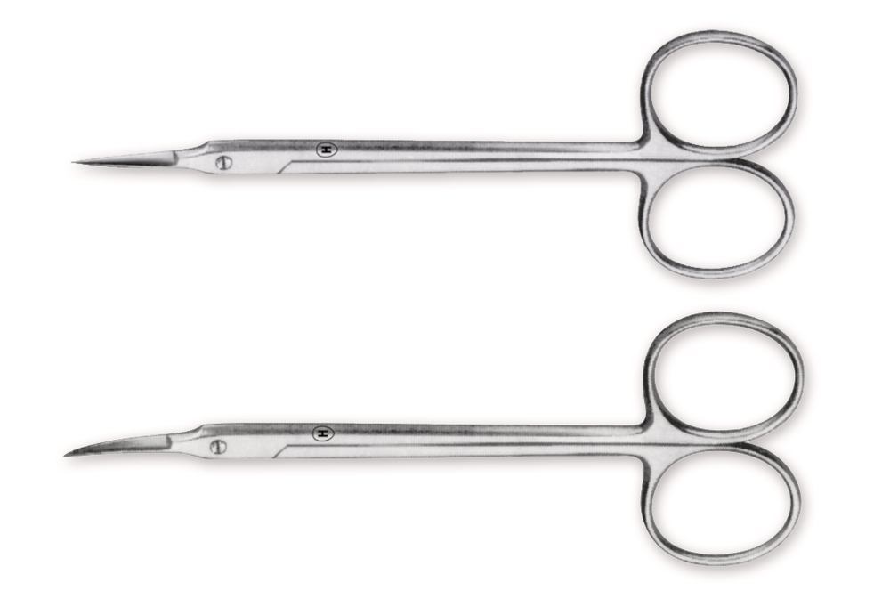 Micro scissors, with spire tip, straight, very fine, L 115 mm, 1 unit(s) - Luminix Health