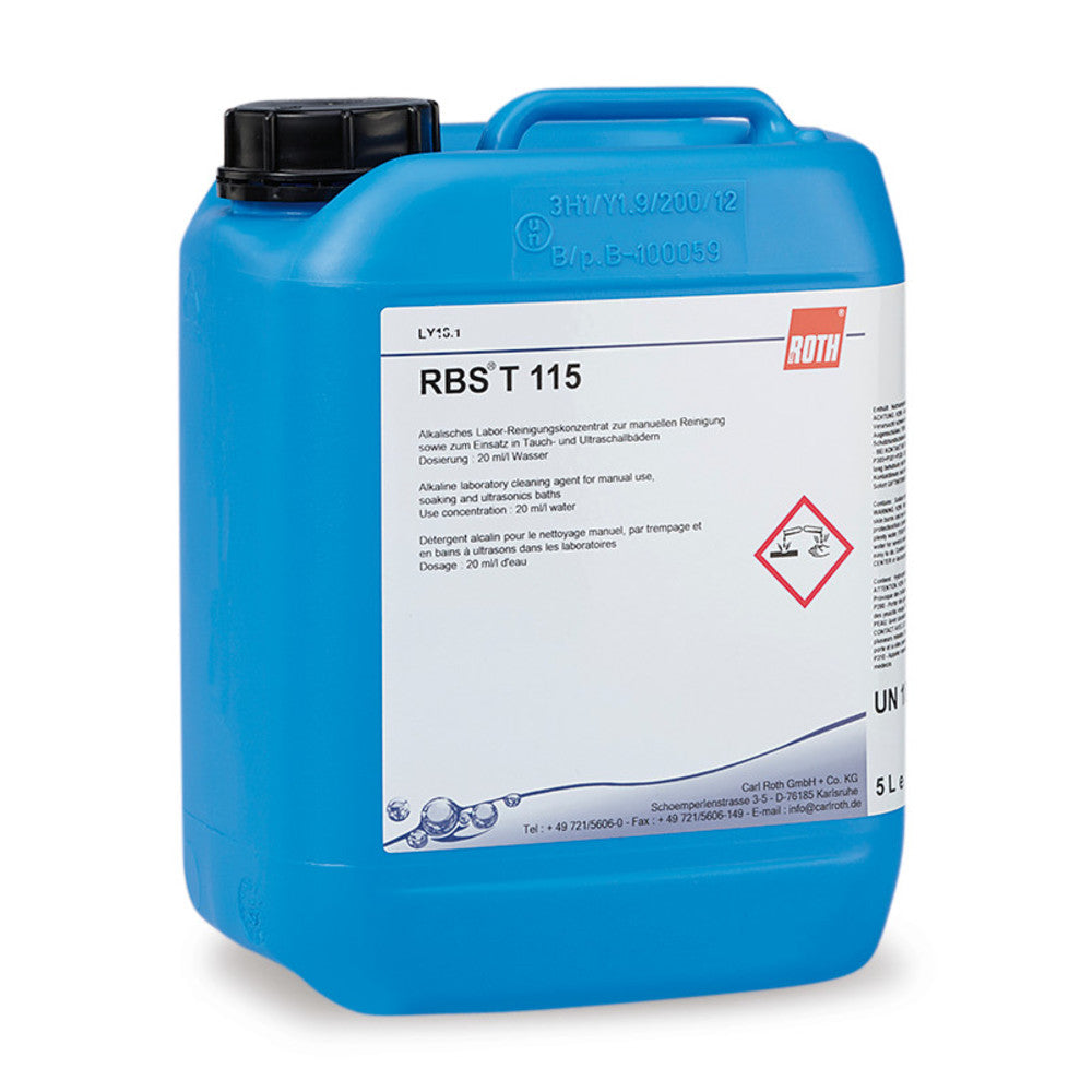 RBS® T 115 -cleaning concentrate, iquid, pH 2% cleaning solution, 11,7, 5 l - Luminix Health
