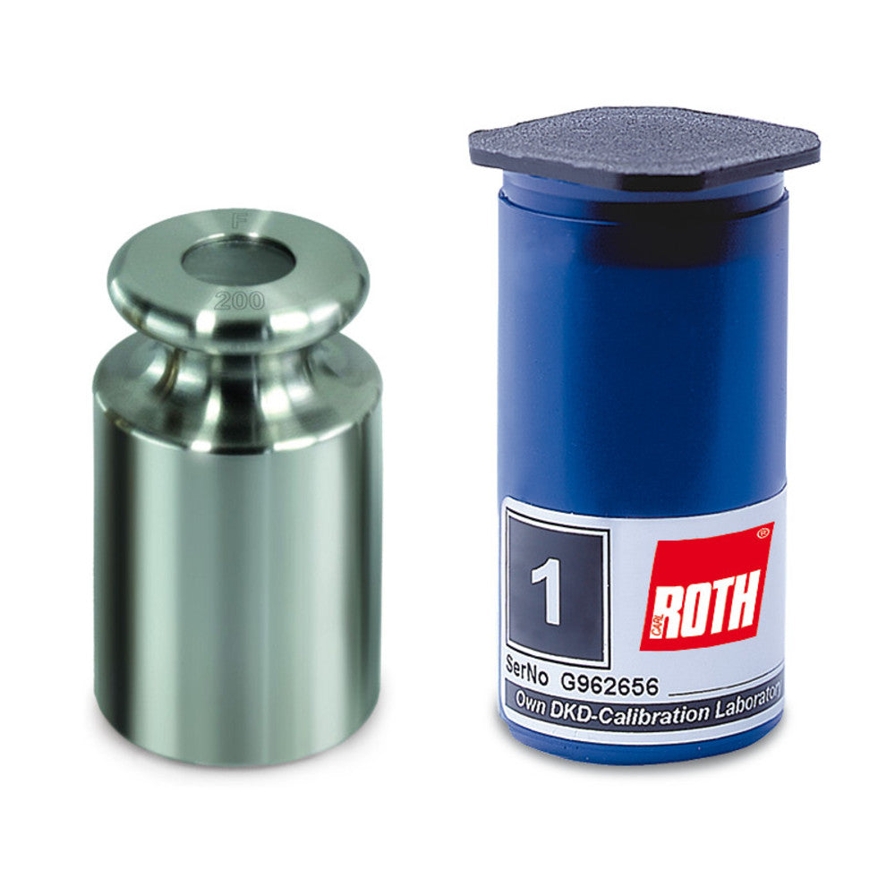 Test weights OIML-Class F1, stain.steel, with certificate, 2000 g, 1 unit(s) - Luminix Health