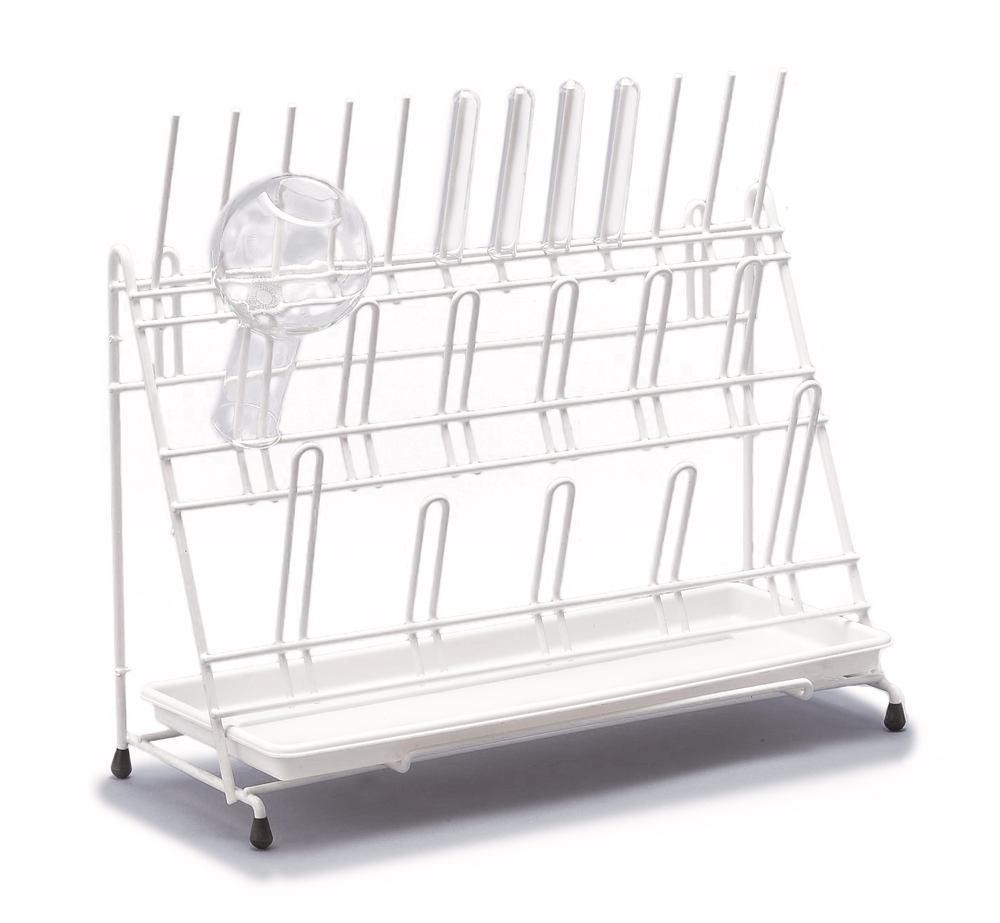 Rotilabo®-drying rack, PE, 12 pins / 11 arched pins, H 300 mm, 1 unit(s) - Luminix Health