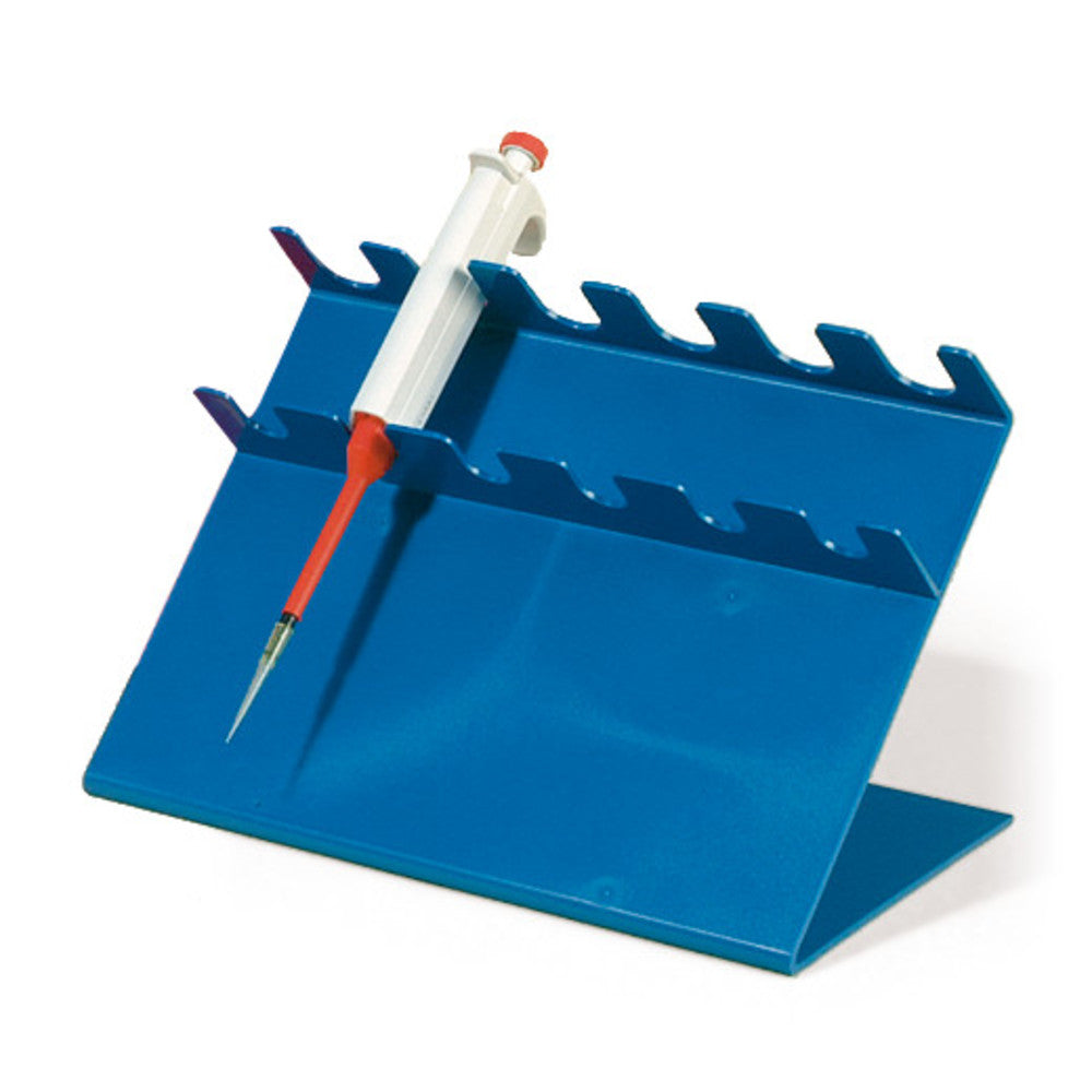 Pipettor stand, ABS, blue, for 6 pipettors, 1 unit(s) - Luminix Health