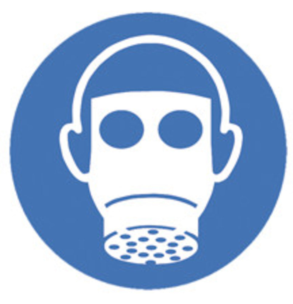 Safety symbols to ISO 7010, Wear respiratory protectionØ 200 mm, 1 unit(s) - Luminix Health