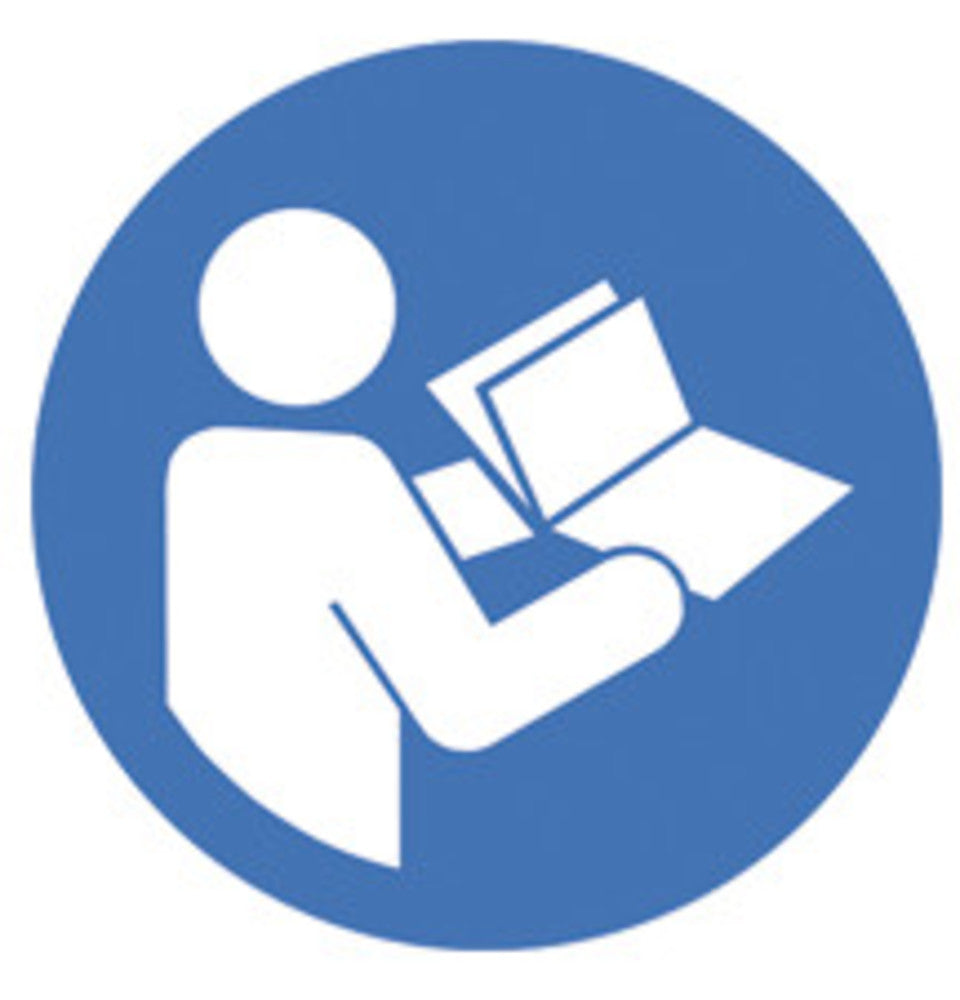 Safety symbols to ISO 7010, Follow instructions Ø 100 mm, 1 unit(s) - Luminix Health