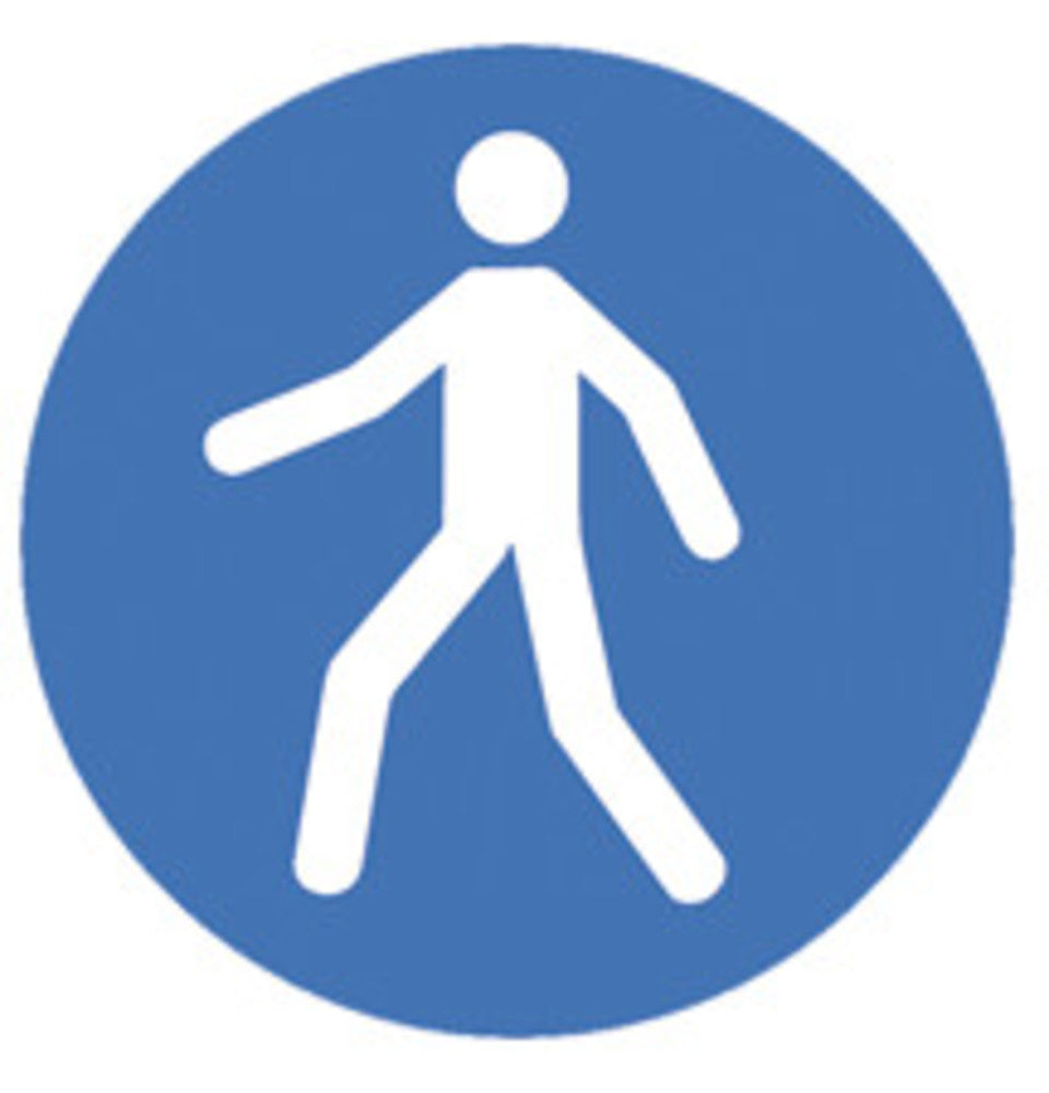 Safety symbols to ISO 7010, Use footpath Ø 200 mm, 1 unit(s) - Luminix Health